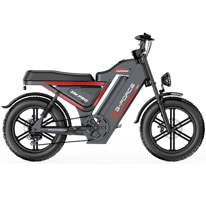 G-FORCE ZM PRO 1500W Peak, 200-Mile, Full Suspension Fat Tire E-Bike
