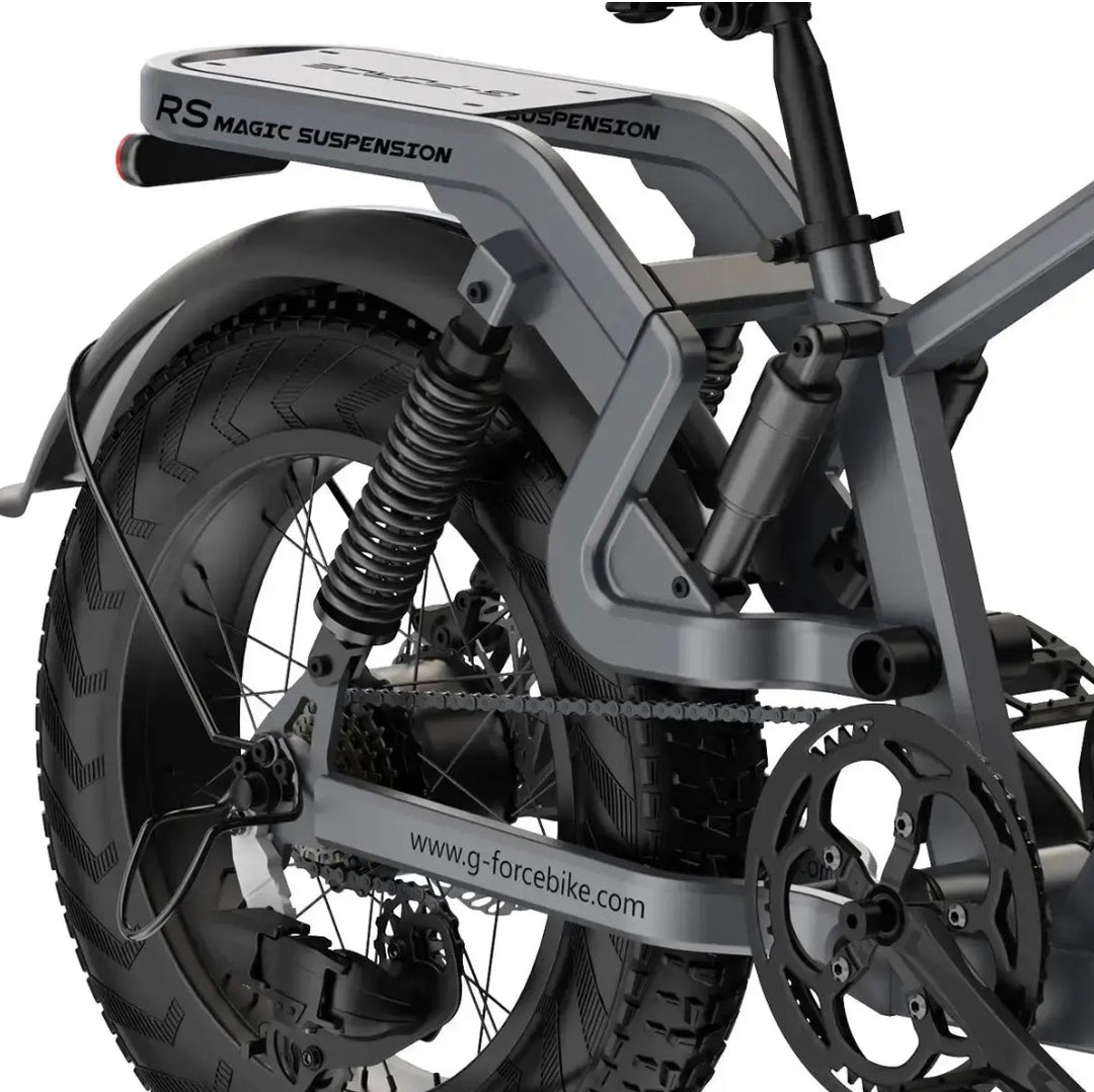 G-FORCE RS 750W (1300W Peak), Magic Suspension, 100-Mile E-Bike