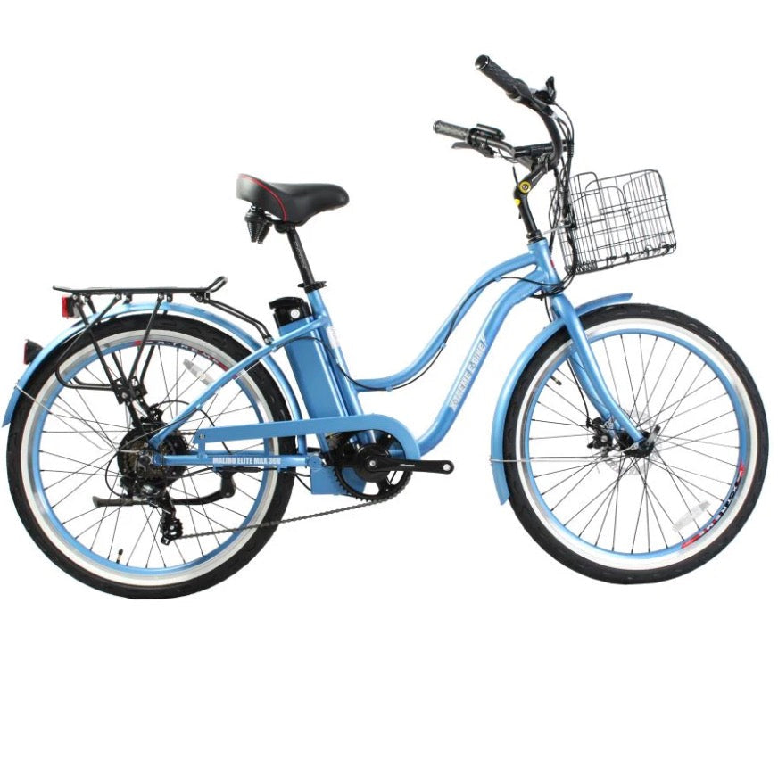 X-Treme Malibu Elite Max 36 Volt Beach Cruiser Step Through Electric Bike