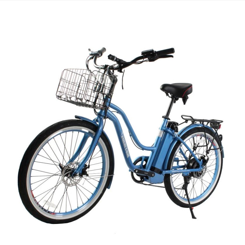 X-Treme Malibu Elite Max 36 Volt Beach Cruiser Step Through Electric Bike