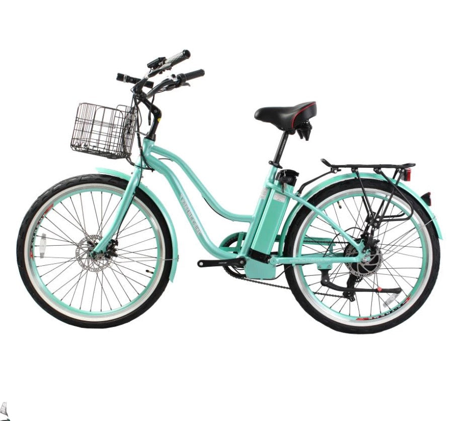 X-Treme Malibu Elite Max 36 Volt Beach Cruiser Step Through Electric Bike