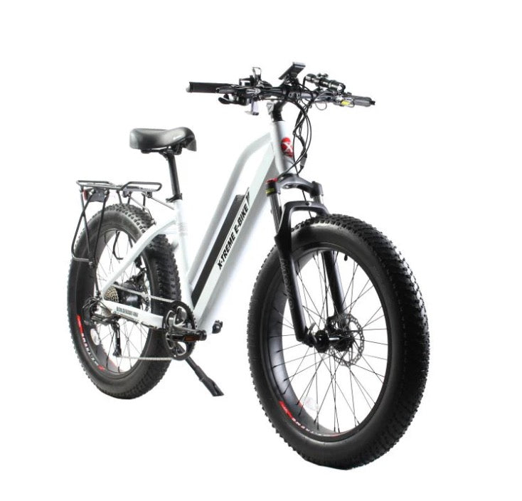 X-Treme Boulderado 48 Volt 17 Amp Fat Tire Step-Through Electric Mountain Bike