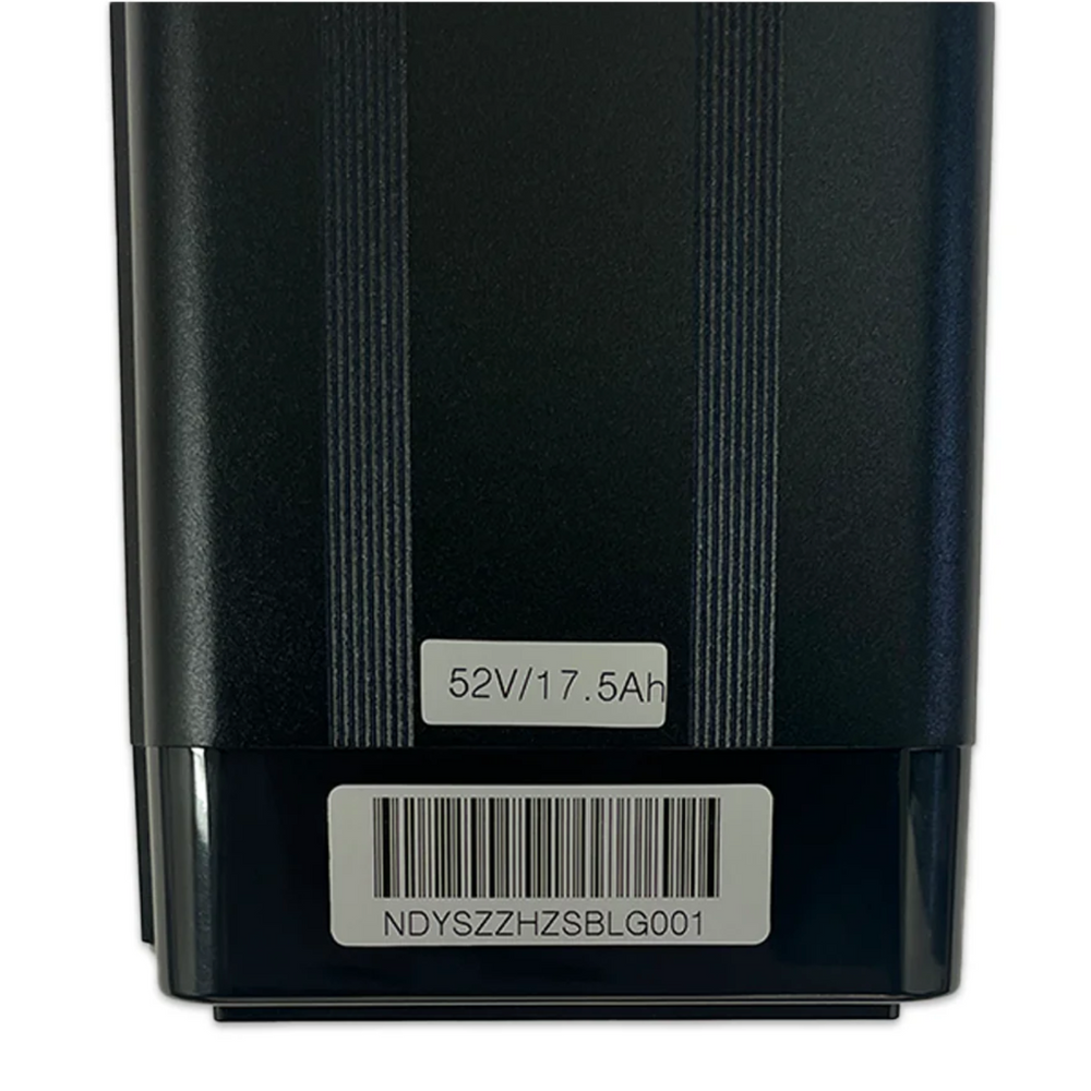 52V 17.5AH eBike Battery - Silver Fish/Seat Tube Style Battery - Single Pin Port for Coastal Cruise - EBike Haul