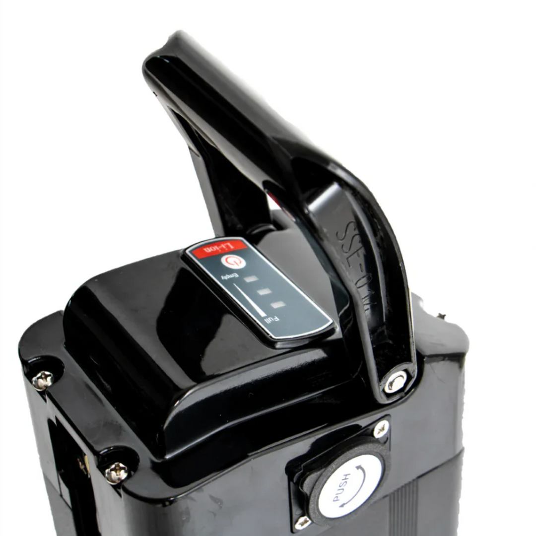 52V 17.5AH eBike Battery - Silver Fish/Seat Tube Style Battery - Single Pin Port for Coastal Cruise