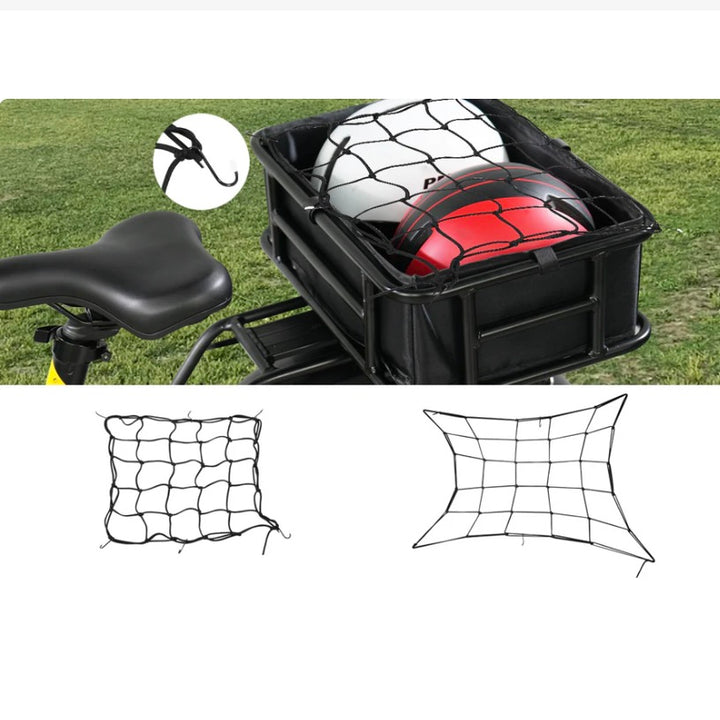 MAGICYCLE Large Ebike Rear Basket with Liner & Cargo Net