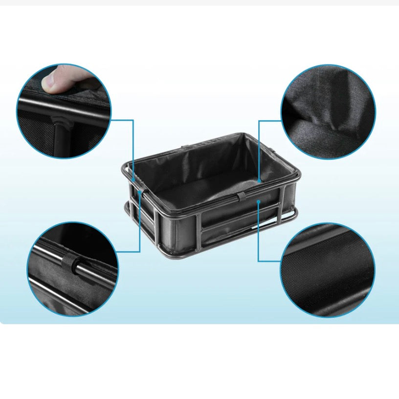 MAGICYCLE Large Ebike Rear Basket with Liner & Cargo Net