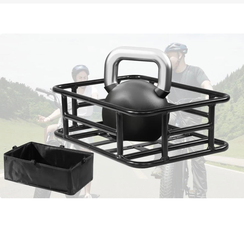 MAGICYCLE Large Ebike Rear Basket with Liner & Cargo Net