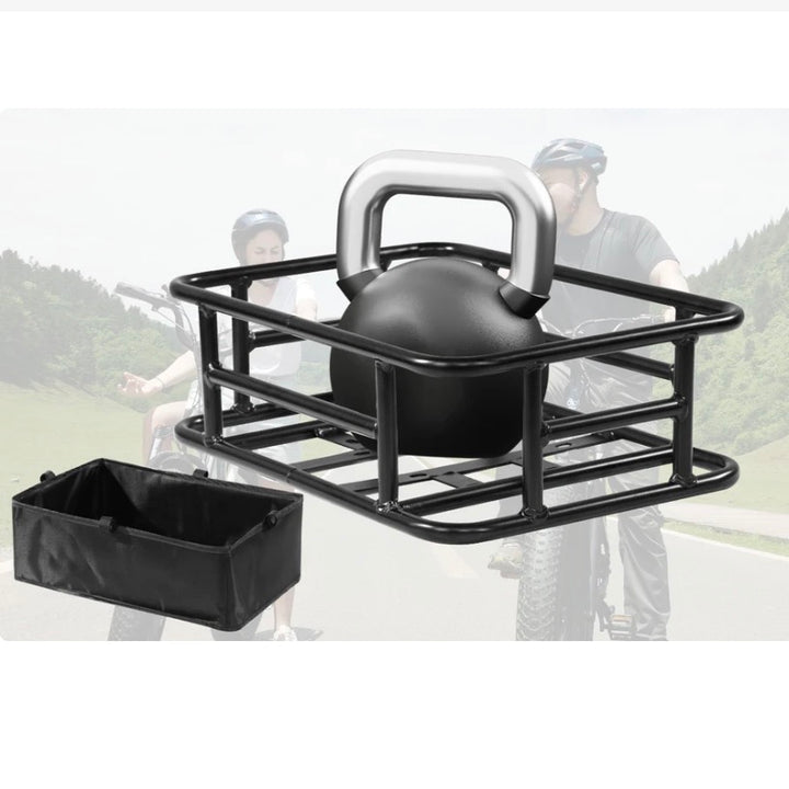 MAGICYCLE Large Ebike Rear Basket with Liner & Cargo Net