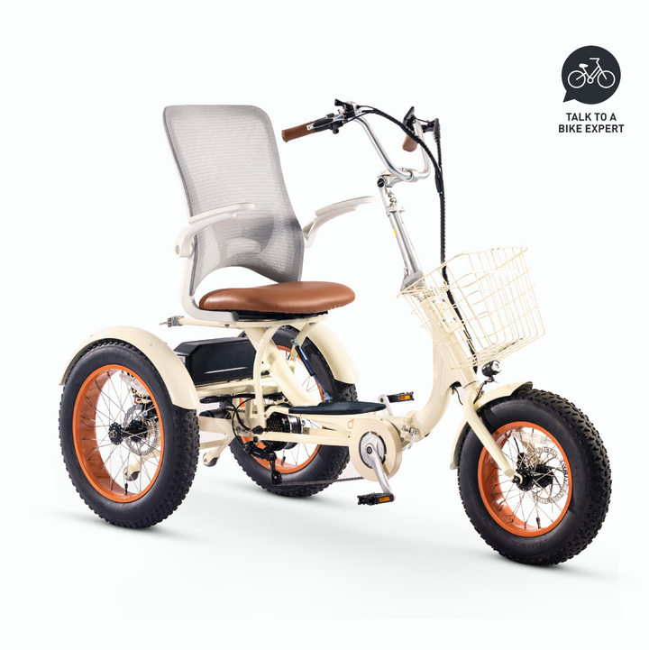 Sixthreezero Simple Glide 750W Recumbent E Trike w/ Footrest & Hitch Connector