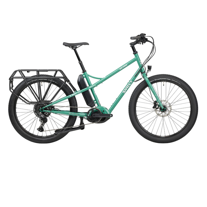 Surly Skid Loader Cargo Ebike - 27.5'' Steel Illegal Smile Green Medium