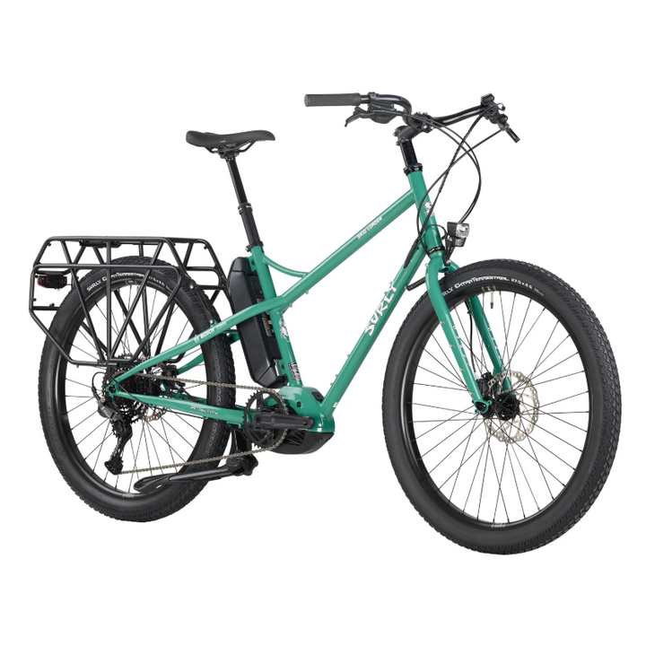 Surly Skid Loader Cargo Ebike - 27.5'' Steel Illegal Smile Green Medium