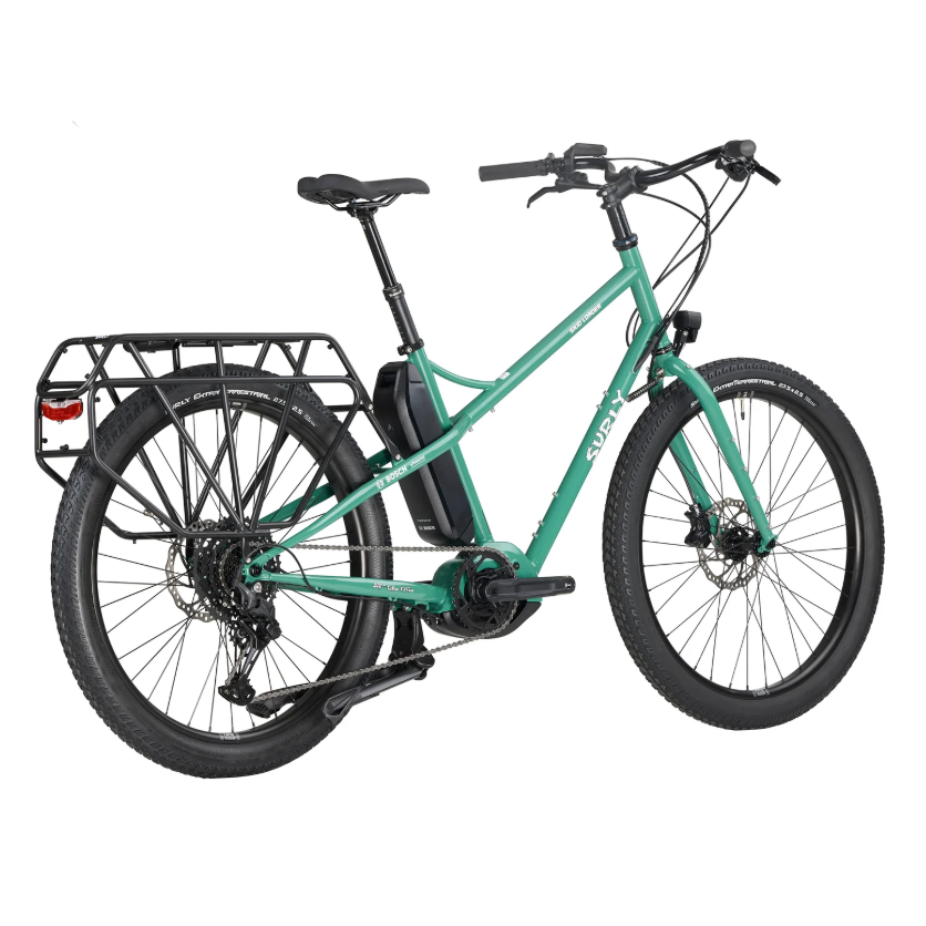 Surly Skid Loader Cargo Ebike - 27.5'' Steel Illegal Smile Green Medium