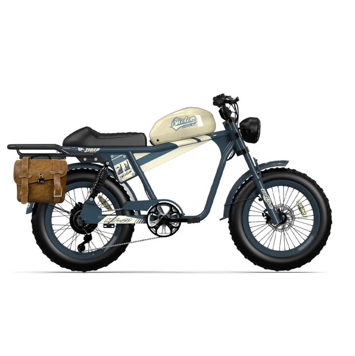 Qiolor Tiger RE| Cafe Racer Style, 26MPH, 400lb Cap Fat Tire E-Moped