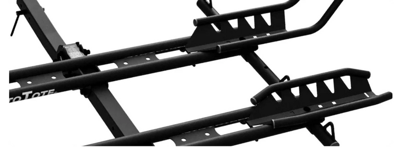 (2)   MaxHold Mini Rear Tire Holders: Laser cut tire holders grip and wedge rear tire sizes up to 5" wide into racks.
