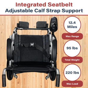Zip'r Transport Lite Portable Power Wheelchair | Travel-Friendly, 220lb Capacity