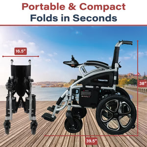 Zip'r Transport Lite Portable Power Wheelchair | Travel-Friendly, 220lb Capacity
