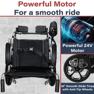 Zip'r Transport Lite Portable Power Wheelchair | Travel-Friendly, 220lb Capacity