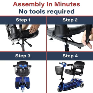 Zip'r 3 Wheel Traveler Mobility Scooter| Long Range ,Portable,TSA Approved