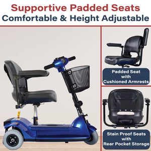 Zip'r 3 Wheel Traveler Mobility Scooter| Long Range ,Portable,TSA Approved