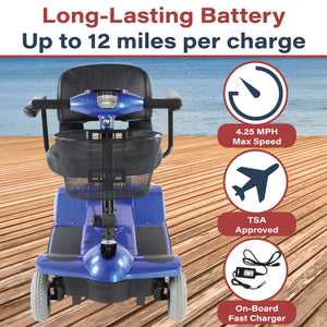 Zip'r 4 Wheel Traveler Mobility Scooter|Portable, Stable, for Adults & Seniors