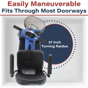 Zip'r 4 Wheel Traveler Mobility Scooter|Portable, Stable, for Adults & Seniors
