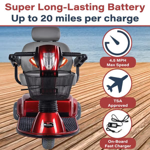 Zip'r Breeze 3-Wheel Heavy Duty Mobility Scooter | 300 lbs Capacity, Long Range