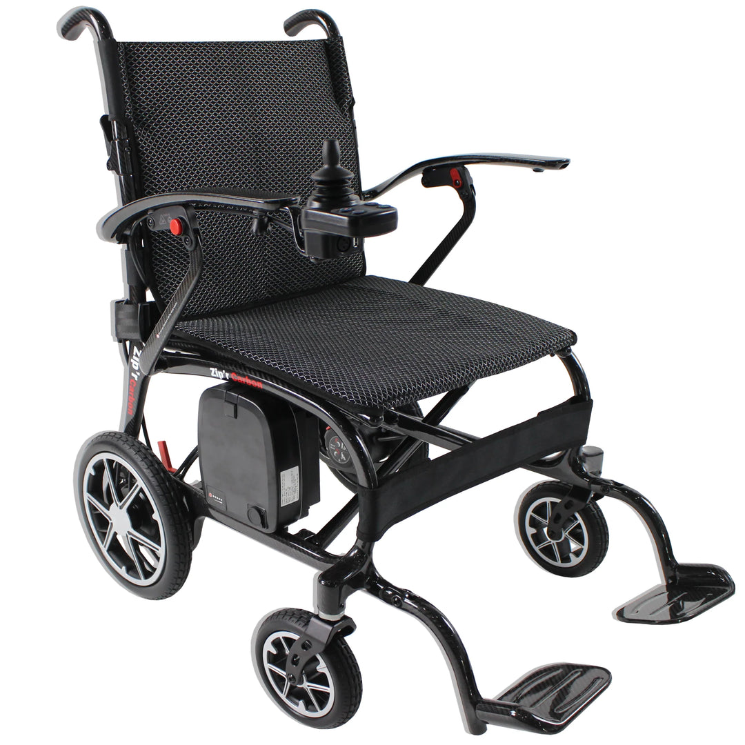 Zipr Carbon Fiber Power Electric Wheelchair | 28 Lbs, TSA Approved, Folding
