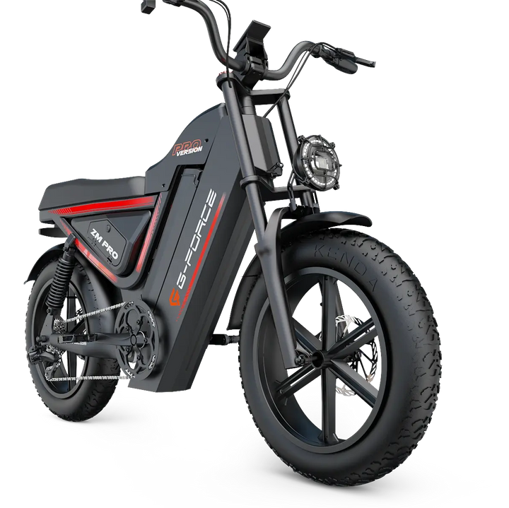 G-FORCE ZM PRO 1500W Peak, 200-Mile, Full Suspension Fat Tire E-Bike