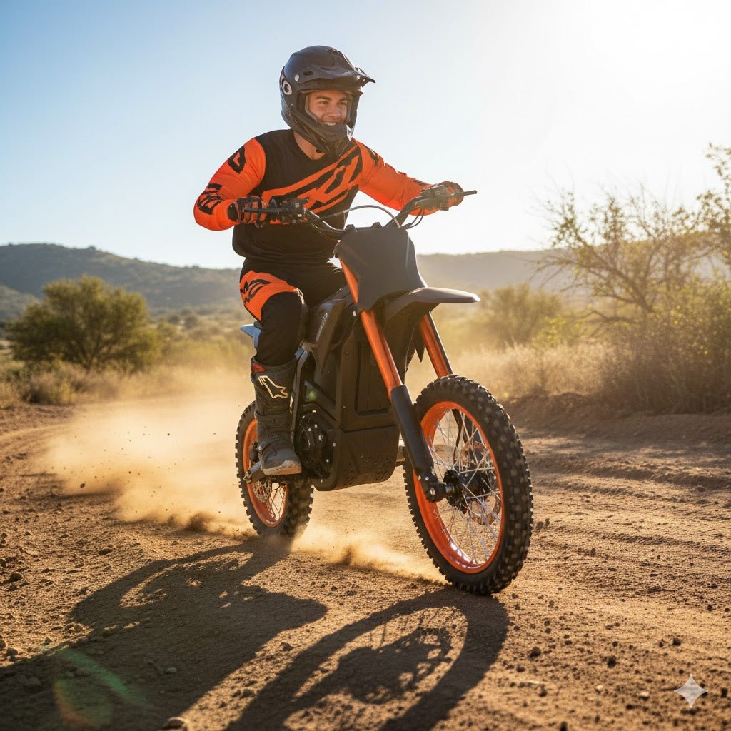 CEMOTO D-Series Electric Dirt Bike 3000W-6000W 53MPH Off-Road Adults Teens Dirt Electric Bikes Black 4