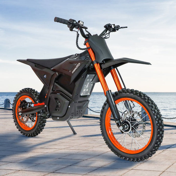CEMOTO D-Series Electric Dirt Bike 3000W-6000W 53MPH Off-Road Adults Teens Dirt Electric Bikes Black 6