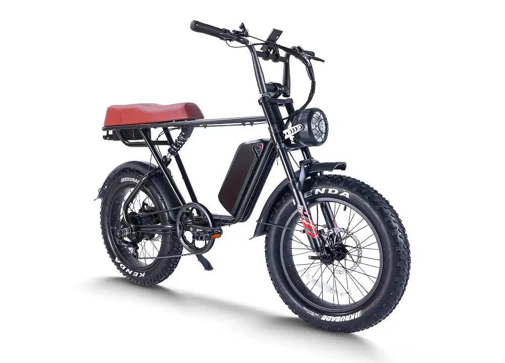 CEMOTO EB66 750W Harley-Style Fat Tire Ebike 48V Dual Battery Option Mountain Electric Bikes 48V15AH*1 2