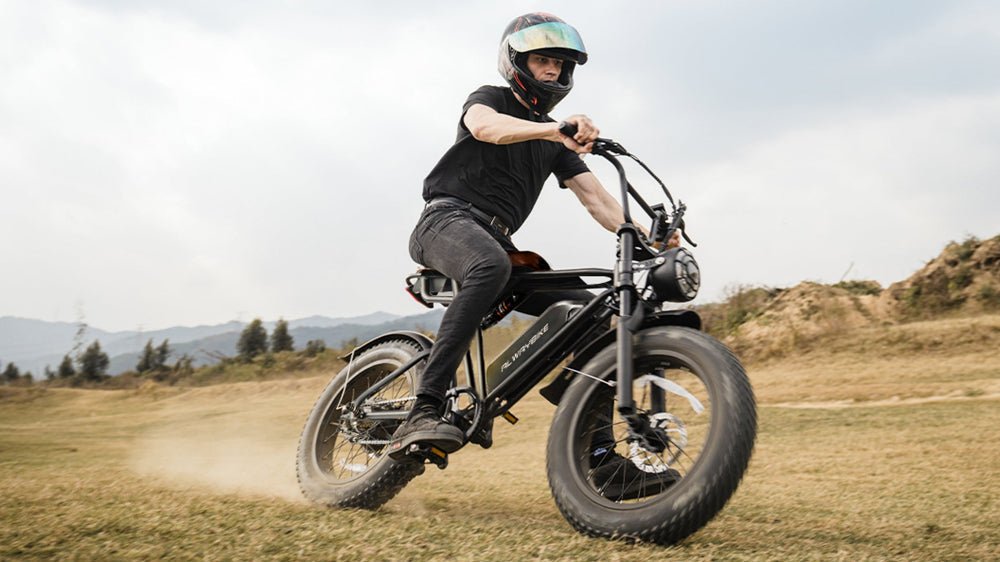 CEMOTO EB66 750W Harley-Style Fat Tire Ebike 48V Dual Battery Option Mountain Electric Bikes 48V15AH*1 4