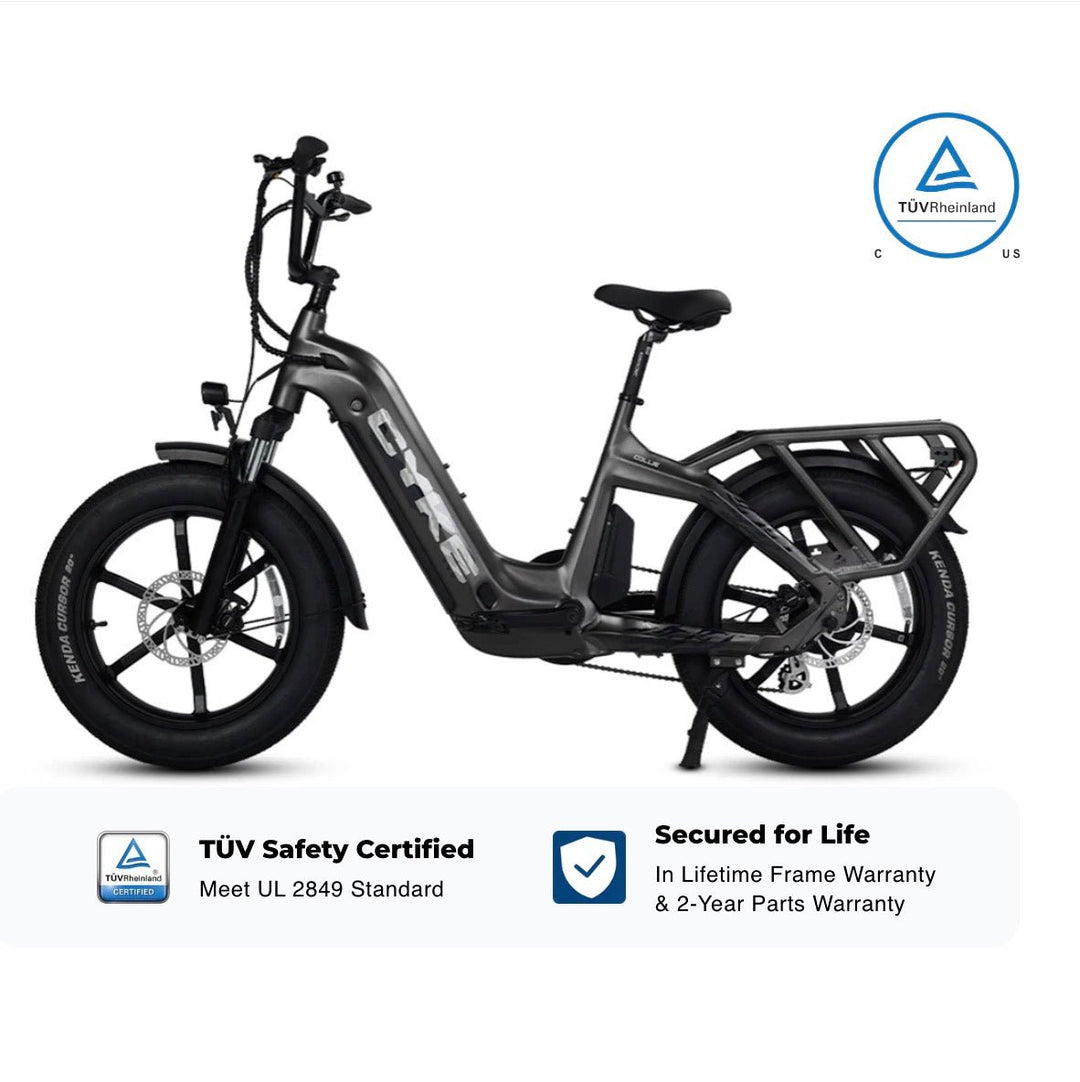 CYKE Collie Cargo Ebike Cargo Electric Bikes Space Gray 3