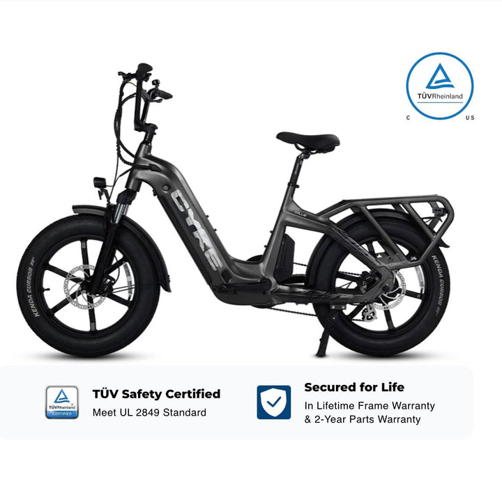 CYKE Collie Cargo Ebike Cargo Electric Bikes Space Gray 3