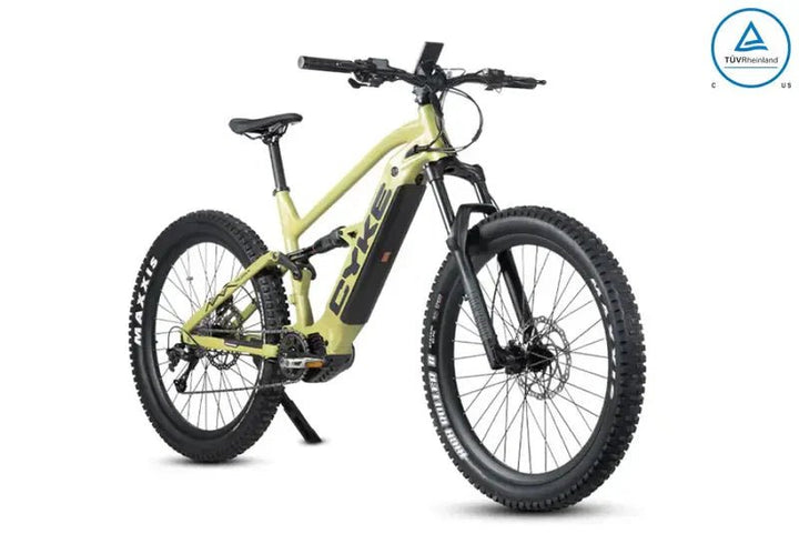 CYKE Falcon A Full Suspension Mountain E-bike Full Suspension Electric Bikes Military Green 4