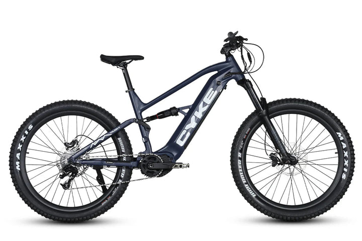 CYKE Falcon A Full Suspension Mountain E-bike Full Suspension Electric Bikes Dark Blue 12