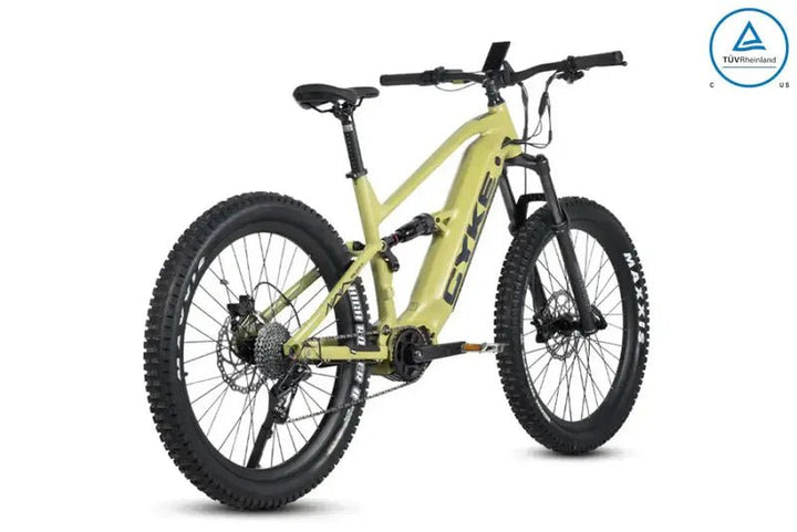 CYKE Falcon A Full Suspension Mountain E-bike Full Suspension Electric Bikes Military Green 3