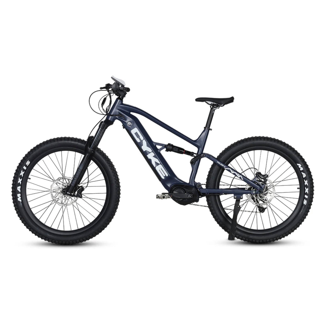 CYKE Falcon A Full Suspension Mountain E-bike Full Suspension Electric Bikes Dark Blue 6