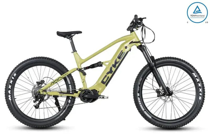 CYKE Falcon A Full Suspension Mountain E-bike Full Suspension Electric Bikes Military Green 2