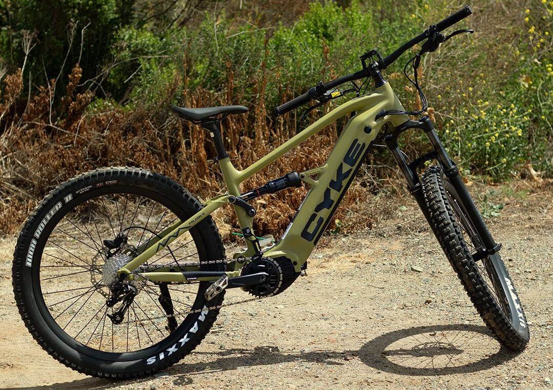 CYKE Falcon A Full Suspension Mountain E-bike Full Suspension Electric Bikes Dark Blue 8