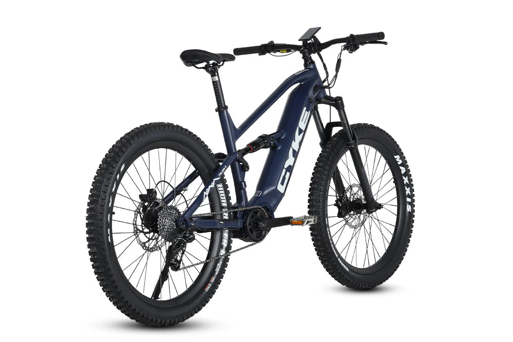 CYKE Falcon A Full Suspension Mountain E-bike Full Suspension Electric Bikes Dark Blue 14