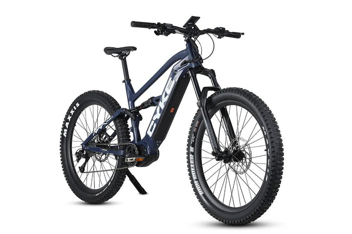 CYKE Falcon A Full Suspension Mountain E-bike Full Suspension Electric Bikes Dark Blue 16