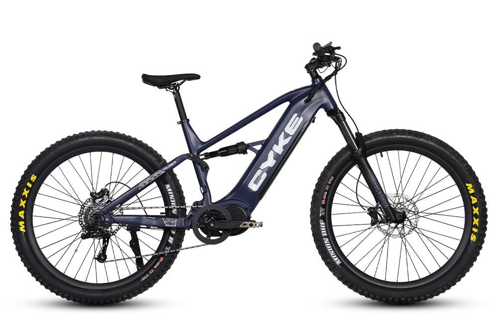 CYKE Falcon S Full Suspension Mountain E-bike Full Suspension Electric Bikes Flame Orange 4