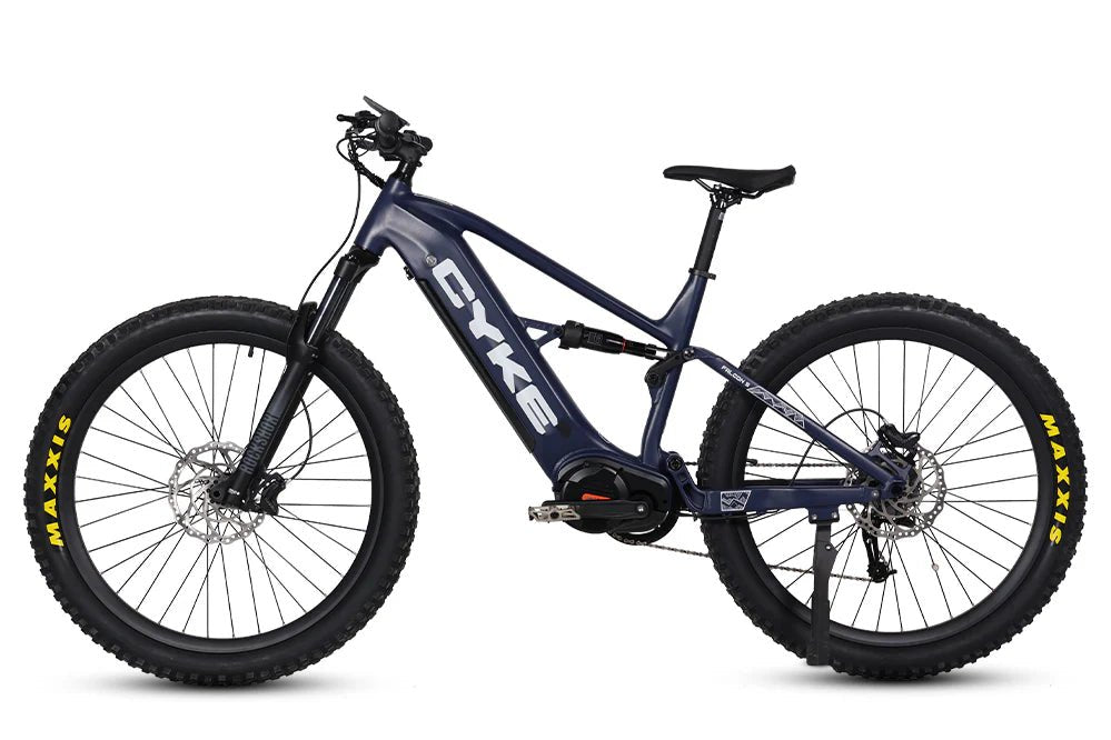 CYKE Falcon S Full Suspension Mountain E-bike Full Suspension Electric Bikes Flame Orange 5
