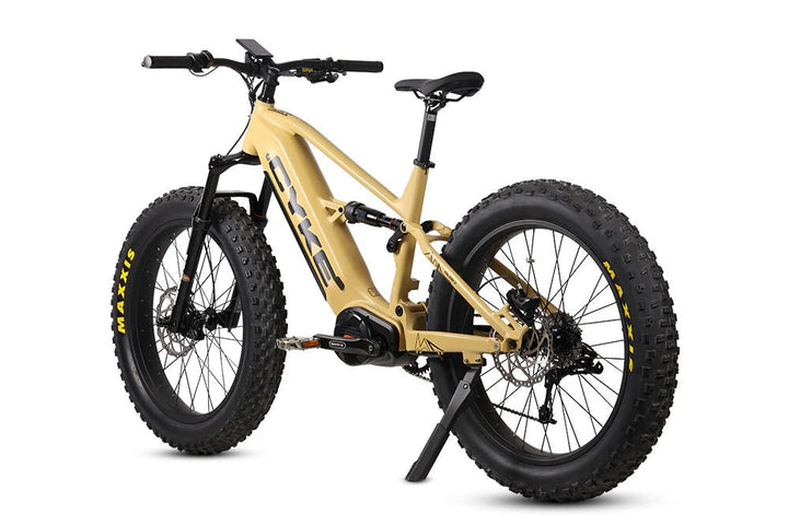 CYKE Falcon X Full Suspension Mountain E-Bike Full Suspension Electric Bikes Desert Yellow 6