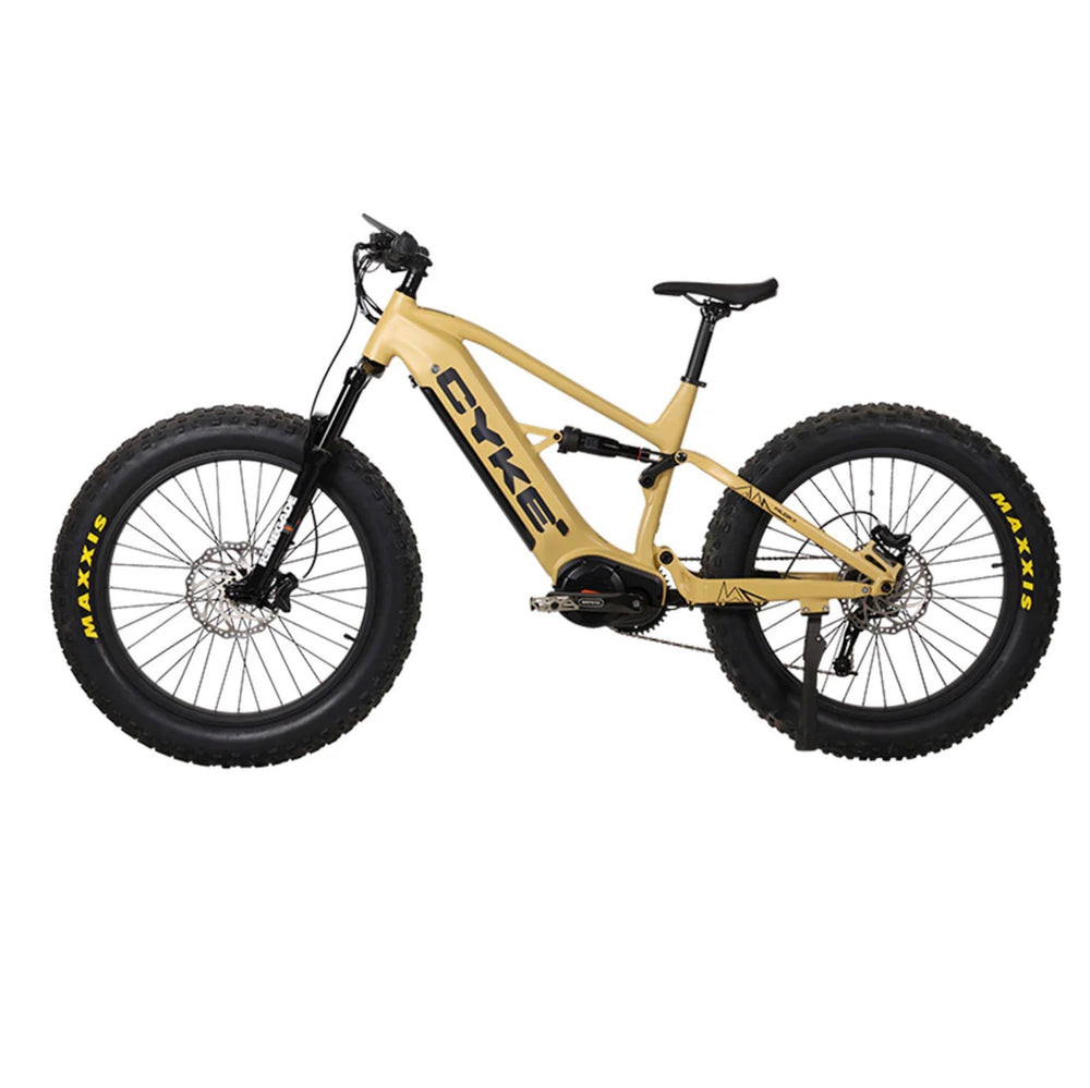 CYKE Falcon X Full Suspension Mountain E-Bike Full Suspension Electric Bikes Desert Yellow 2