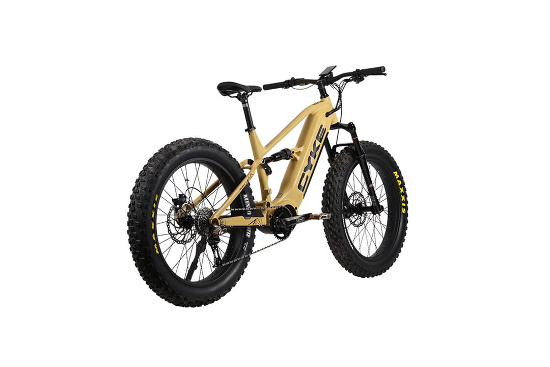 CYKE Falcon X Full Suspension Mountain E-Bike Full Suspension Electric Bikes Desert Yellow 10