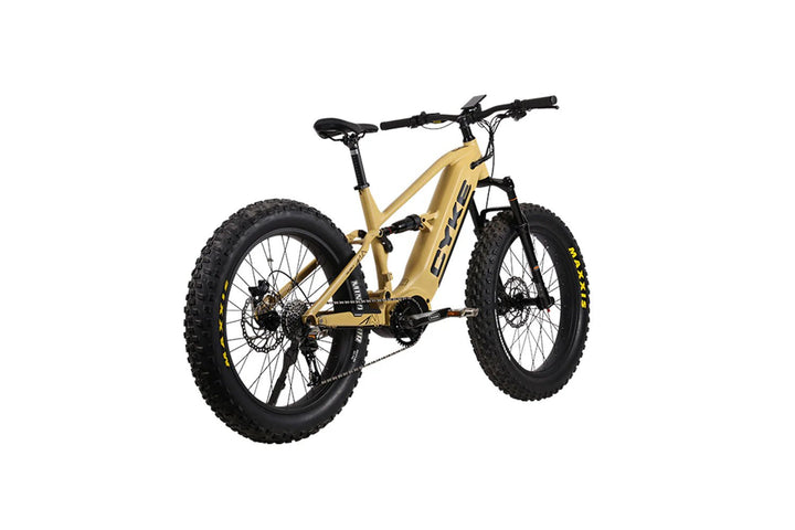 CYKE Falcon X Full Suspension Mountain E-Bike Full Suspension Electric Bikes Desert Yellow 10