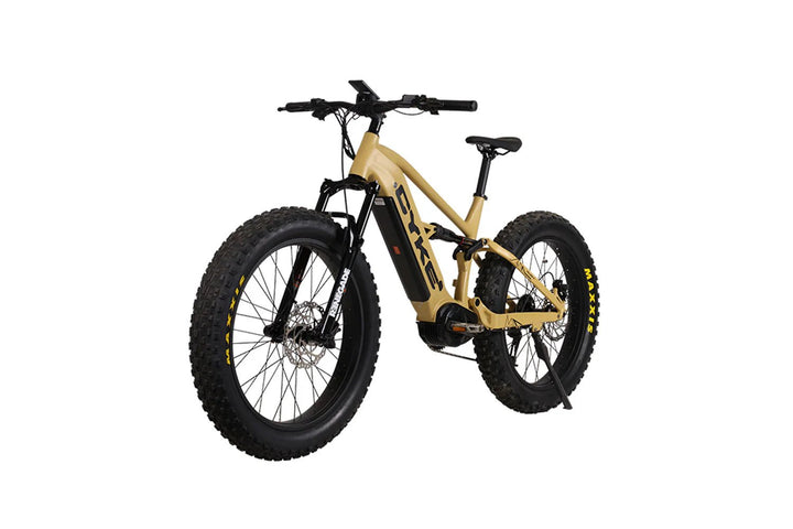CYKE Falcon X Full Suspension Mountain E-Bike Full Suspension Electric Bikes Desert Yellow 8