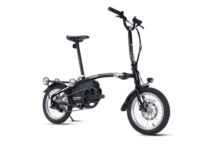 CYKE Kingfisher Mid-Drive Folding eBike Folding Electric Bikes Black 5